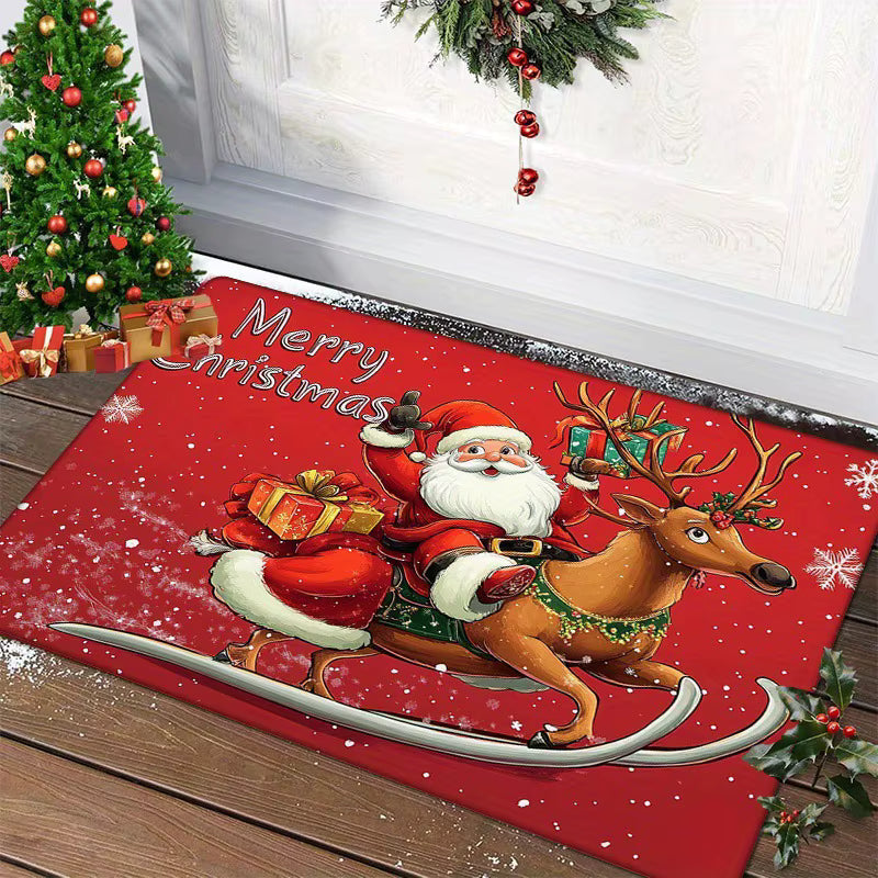Festliche Santa- und Lebkuchen-Türmatte für Innen und Außen (60x40cm)