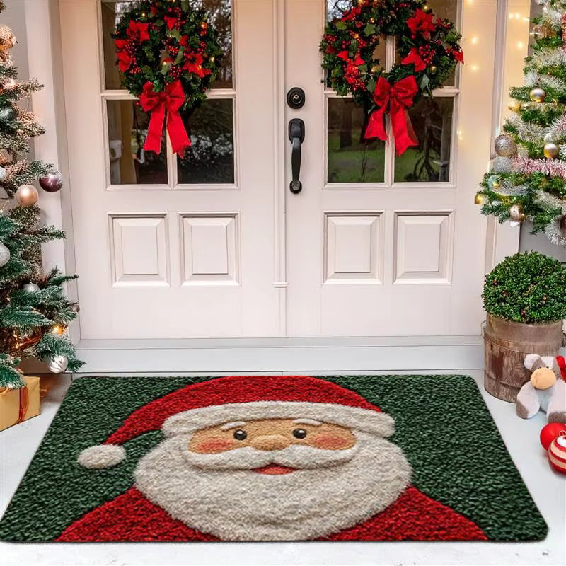 Festliche Santa- und Lebkuchen-Türmatte für Innen und Außen (60x40cm)