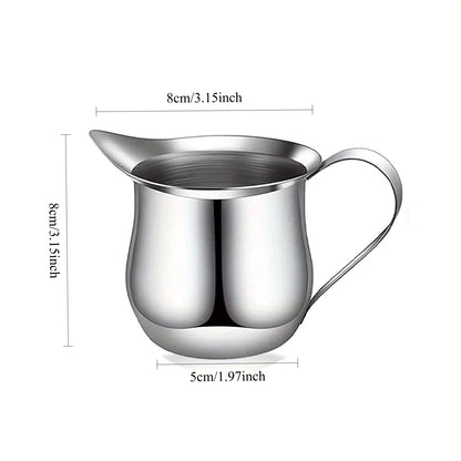 Edelstahl Milchschaumkanne mit Unzen-Markierung und Ausgießer (2–8oz)