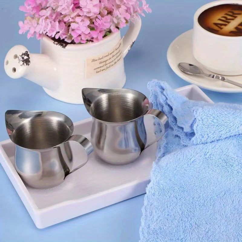 Edelstahl Milchschaumkanne mit Unzen-Markierung und Ausgießer (2–8oz)