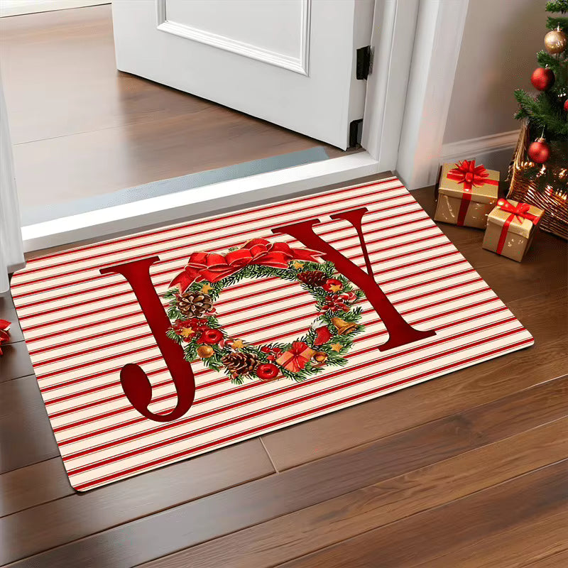 Festliche Santa- und Lebkuchen-Türmatte für Innen und Außen (60x40cm)
