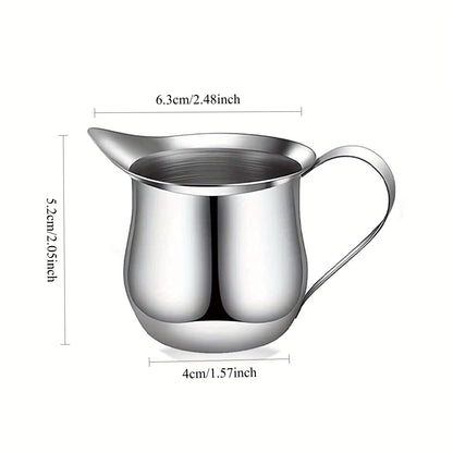 Edelstahl Milchschaumkanne mit Unzen-Markierung und Ausgießer (2–8oz)