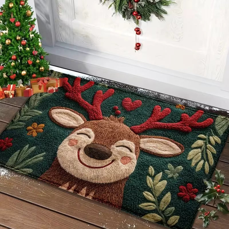 Festliche Santa- und Lebkuchen-Türmatte für Innen und Außen (60x40cm)
