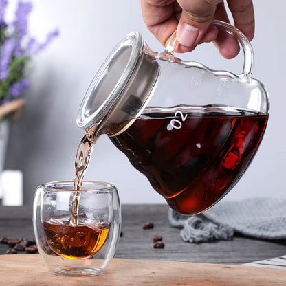 Hitzebeständiger klarer Glas-Kaffeekessel (360/600/800 ml)