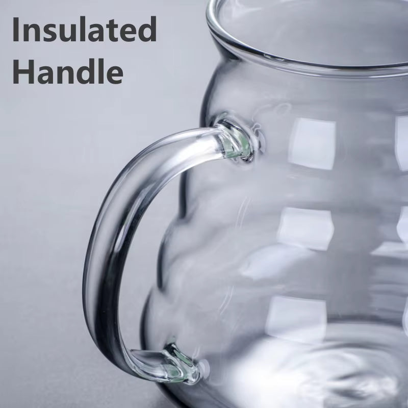 Hitzebeständiger klarer Glas-Kaffeekessel (360/600/800 ml)