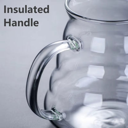 Hitzebeständiger klarer Glas-Kaffeekessel (360/600/800 ml)