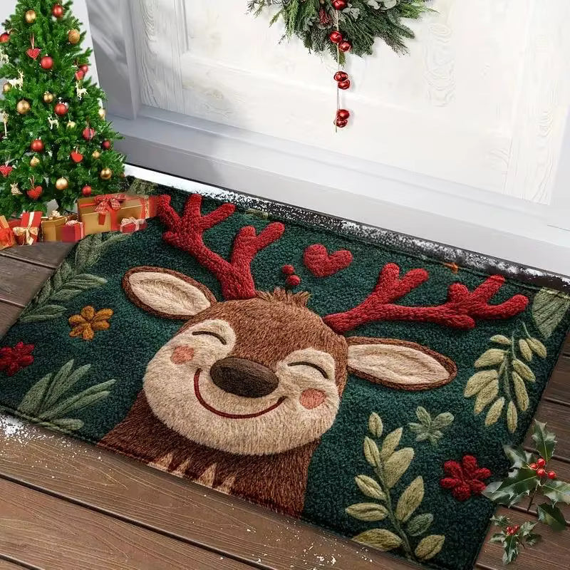 Festliche Santa- und Lebkuchen-Türmatte für Innen und Außen (60x40cm)