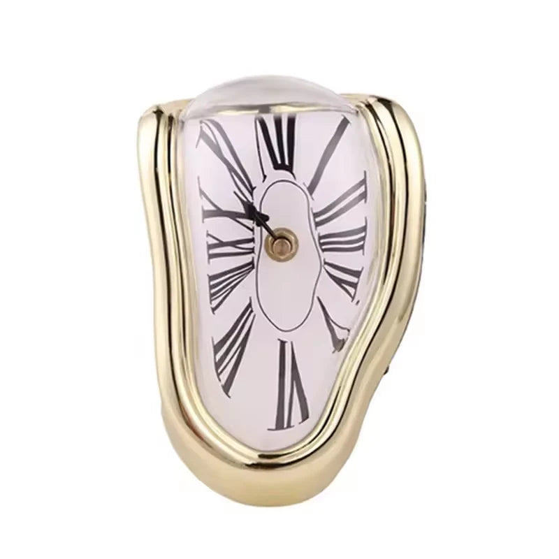 Schmelzende Regal-Uhr – Moderne Optische Täuschung Tisch-Deko