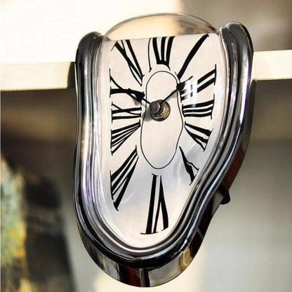 Schmelzende Regal-Uhr – Moderne Optische Täuschung Tisch-Deko