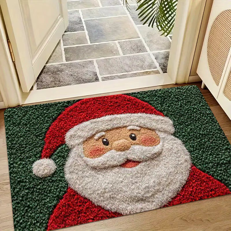 Festliche Santa- und Lebkuchen-Türmatte für Innen und Außen (60x40cm)