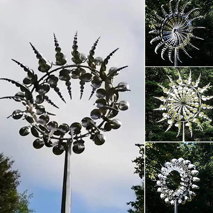 Windance™ Metall-Windspiel mit doppelt rotierenden Flügeln für den Garten