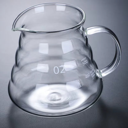 Hitzebeständiger klarer Glas-Kaffeekessel (360/600/800 ml)