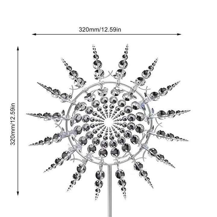 Windance™ Metall-Windspiel mit doppelt rotierenden Flügeln für den Garten