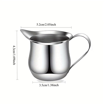 Edelstahl Milchschaumkanne mit Unzen-Markierung und Ausgießer (2–8oz)