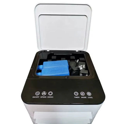 ChillBreeze Comfort Station – Tragbarer evaporativer Schreibtisch-Luftkühler