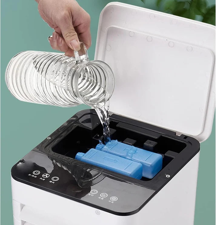 ChillBreeze Comfort Station – Tragbarer evaporativer Schreibtisch-Luftkühler