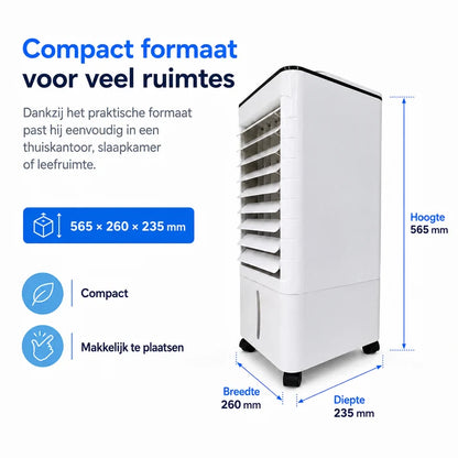 ChillBreeze Comfort Station – Tragbarer evaporativer Schreibtisch-Luftkühler