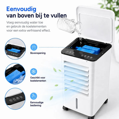 ChillBreeze Comfort Station – Tragbarer evaporativer Schreibtisch-Luftkühler