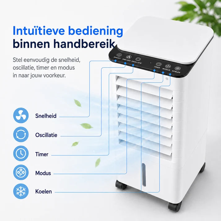 ChillBreeze Comfort Station – Tragbarer evaporativer Schreibtisch-Luftkühler