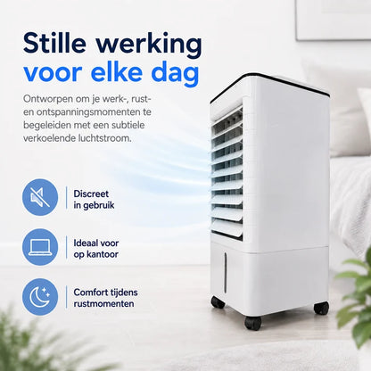 ChillBreeze Comfort Station – Tragbarer evaporativer Schreibtisch-Luftkühler